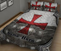 Ohaprints-Quilt-Bed-Set-Pillowcase-Knights-Templar-Armor-Shield-Pattern-Custom-Personalized-Name-Blanket-Bedspread-Bedding-3016-King (90'' x 100'')