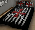 Ohaprints-Quilt-Bed-Set-Pillowcase-Knights-Templar-Symbols-Sword-American-Flag-Pattern-Blanket-Bedspread-Bedding-2597-King (90'' x 100'')