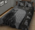 Ohaprints-Quilt-Bed-Set-Pillowcase-Love-Black-Cat-Fur-Black-Pattern-Gift-For-Cat-Lovers-Pet-Lover-Blanket-Bedspread-Bedding-169-King (90'' x 100'')