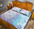 Ohaprints-Quilt-Bed-Set-Pillowcase-Ocean-Mermaid-Scale-Pink-Blue-Gift-For-Girls-Women-Custom-Personalized-Name-Blanket-Bedspread-Bedding-2976-Queen (80'' x 90'')