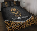 Ohaprints-Quilt-Bed-Set-Pillowcase-Skull-Skeleton-Leopard-Pattern-Skull-Lover-Custom-Personalized-Name-Blanket-Bedspread-Bedding-3687-Throw (55'' x 60'')