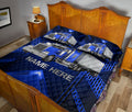 Ohaprints-Quilt-Bed-Set-Pillowcase-Blue-Truck-Carbon-Gift-For-Trucker-Driver-Custom-Personalized-Name-Blanket-Bedspread-Bedding-3521-King (90'' x 100'')