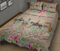 Ohaprints-Quilt-Bed-Set-Pillowcase-Cow-Girl-Horse-God-Says-You-Are-Floral-Pattern-Unique-Gift-Blanket-Bedspread-Bedding-2379-King (90'' x 100'')