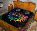 Ohaprints-Quilt-Bed-Set-Pillowcase-Sunflower-Tie-Dye-Mandala-Pattern-Gift-Custom-Personalized-Name-Blanket-Bedspread-Bedding-66-Queen (80'' x 90'')