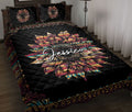 Ohaprints-Quilt-Bed-Set-Pillowcase-Sunflower-Native-American-Boho-Mandala-Pattern-Gift-Custom-Personalized-Name-Blanket-Bedspread-Bedding-1269-Throw (55'' x 60'')