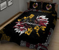 Ohaprints-Quilt-Bed-Set-Pillowcase-Sunflower-Maryland-Flag-Mandala-Pattern-Unique-Gift-Custom-Personalized-Name-Blanket-Bedspread-Bedding-1963-King (90'' x 100'')