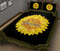 Ohaprints-Quilt-Bed-Set-Pillowcase-Sunflower-Sunshine-Mandala-Pattern-Custom-Personalized-Name-Blanket-Bedspread-Bedding-2433-King (90'' x 100'')