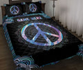 Ohaprints-Quilt-Bed-Set-Pillowcase-Hippie-Peace-Sign-Mandala-Pattern-Gift-Custom-Personalized-Name-Blanket-Bedspread-Bedding-2485-Throw (55'' x 60'')