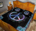 Ohaprints-Quilt-Bed-Set-Pillowcase-Hippie-Peace-Sign-Mandala-Pattern-Gift-Custom-Personalized-Name-Blanket-Bedspread-Bedding-2485-Queen (80'' x 90'')