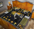 Ohaprints-Quilt-Bed-Set-Pillowcase-Dairy-Cow-Cattle-Sunflower-Yellow-Floral-Patchwork-Pattern-Blanket-Bedspread-Bedding-2388-Queen (80'' x 90'')