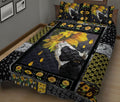 Ohaprints-Quilt-Bed-Set-Pillowcase-Dairy-Cow-Cattle-Sunflower-Yellow-Floral-Patchwork-Pattern-Blanket-Bedspread-Bedding-2388-King (90'' x 100'')