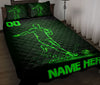 Ohaprints-Quilt-Bed-Set-Pillowcase-Soccer-Player-Green-Pattern-Sports-Custom-Personalized-Name-Number-Blanket-Bedspread-Bedding-3377-Double (70&#39;&#39; x 80&#39;&#39;)