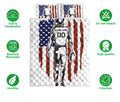 Ohaprints-Quilt-Bed-Set-Pillowcase-Football-Player-Us-American-Flag-Sport-Gift-Custom-Personalized-Name-Number-Blanket-Bedspread-Bedding-3142-Queen (80'' x 90'')