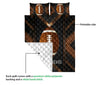 Ohaprints-Quilt-Bed-Set-Pillowcase-Football-Brown-Ball-Carbon-Pattern-Sport-Lover-Gift-Custom-Personalized-Name-Blanket-Bedspread-Bedding-3144-King (90&#39;&#39; x 100&#39;&#39;)