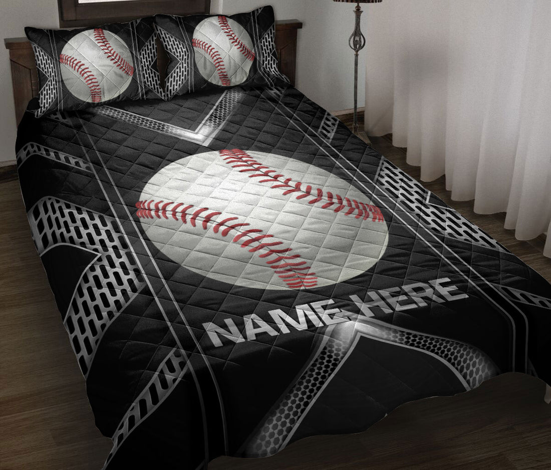 Ohaprints-Quilt-Bed-Set-Pillowcase-Baseball-White-Ball-Carbon-Pattern-Sport-Lover-Gift-Custom-Personalized-Name-Blanket-Bedspread-Bedding-3203-Double (70'' x 80'')