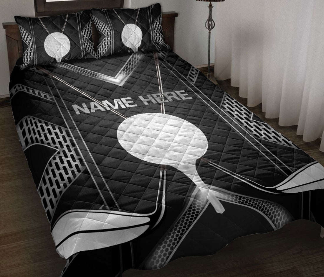 Ohaprints-Quilt-Bed-Set-Pillowcase-Golf-Ball-Carbon-Pattern-Sport-Lover-Gift-Custom-Personalized-Name-Blanket-Bedspread-Bedding-3451-Throw (55'' x 60'')