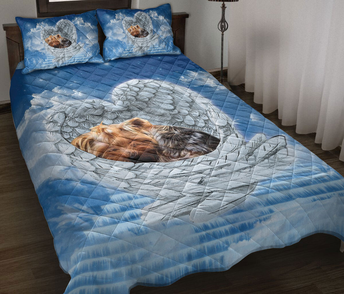 Ohaprints-Quilt-Bed-Set-Pillowcase-Yorkshire-Terrier-Yorkie-Sleeping-Angel-Wings-Gifts-For-Dog-Puppy-Lover-Blue-Blanket-Bedspread-Bedding-1828-Throw (55'' x 60'')