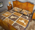 Ohaprints-Quilt-Bed-Set-Pillowcase-Western-Cowboy-Cowgirl-Hat-Horse-Lover-Vintage-Beige-Custom-Personalized-Name-Blanket-Bedspread-Bedding-1874-Queen (80'' x 90'')