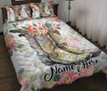 Ohaprints-Quilt-Bed-Set-Pillowcase-Western-Cowgirl-Cowboy-Hat-Horse-Lover-Flower-Floral-Custom-Personalized-Name-Blanket-Bedspread-Bedding-1325-Throw (55'' x 60'')