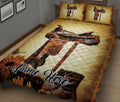 Ohaprints-Quilt-Bed-Set-Pillowcase-Western-Cowboy-Cowgirl-Hat-Horse-Saddle-Floral-Flower-Custom-Personalized-Name-Blanket-Bedspread-Bedding-684-King (90'' x 100'')