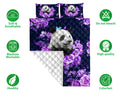 Ohaprints-Quilt-Bed-Set-Pillowcase-Panda-Purple-Rose-Flower-Floral-Unique-Gift-For-Panda-Animal-Lover-Black-Blanket-Bedspread-Bedding-1461-Double (70'' x 80'')