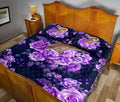 Ohaprints-Quilt-Bed-Set-Pillowcase-Chihuahua-Purple-Rose-Flower-Floral-Unique-Gift-For-Chihuahua-Dog-Puppy-Lover-Blanket-Bedspread-Bedding-2047-Queen (80'' x 90'')