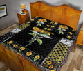 Ohaprints-Quilt-Bed-Set-Pillowcase-Nurse-Nursing-Caduceus-Scrub-Life-Sunflower-Floral-Patchwork-Pattern-Blanket-Bedspread-Bedding-1462-Queen (80'' x 90'')