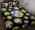 Ohaprints-Quilt-Bed-Set-Pillowcase-Volleyball-Yellow-Ball-Sport-Lover-Gift-Custom-Personalized-Name-Blanket-Bedspread-Bedding-3429-Throw (55'' x 60'')