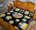 Ohaprints-Quilt-Bed-Set-Pillowcase-Volleyball-Yellow-Ball-Sport-Lover-Gift-Custom-Personalized-Name-Blanket-Bedspread-Bedding-3429-King (90'' x 100'')