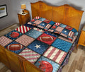 Ohaprints-Quilt-Bed-Set-Pillowcase-American-Football-Patchwork-Pattern-Sport-Lover-Gift-Custom-Personalized-Name-Blanket-Bedspread-Bedding-3148-King (90'' x 100'')