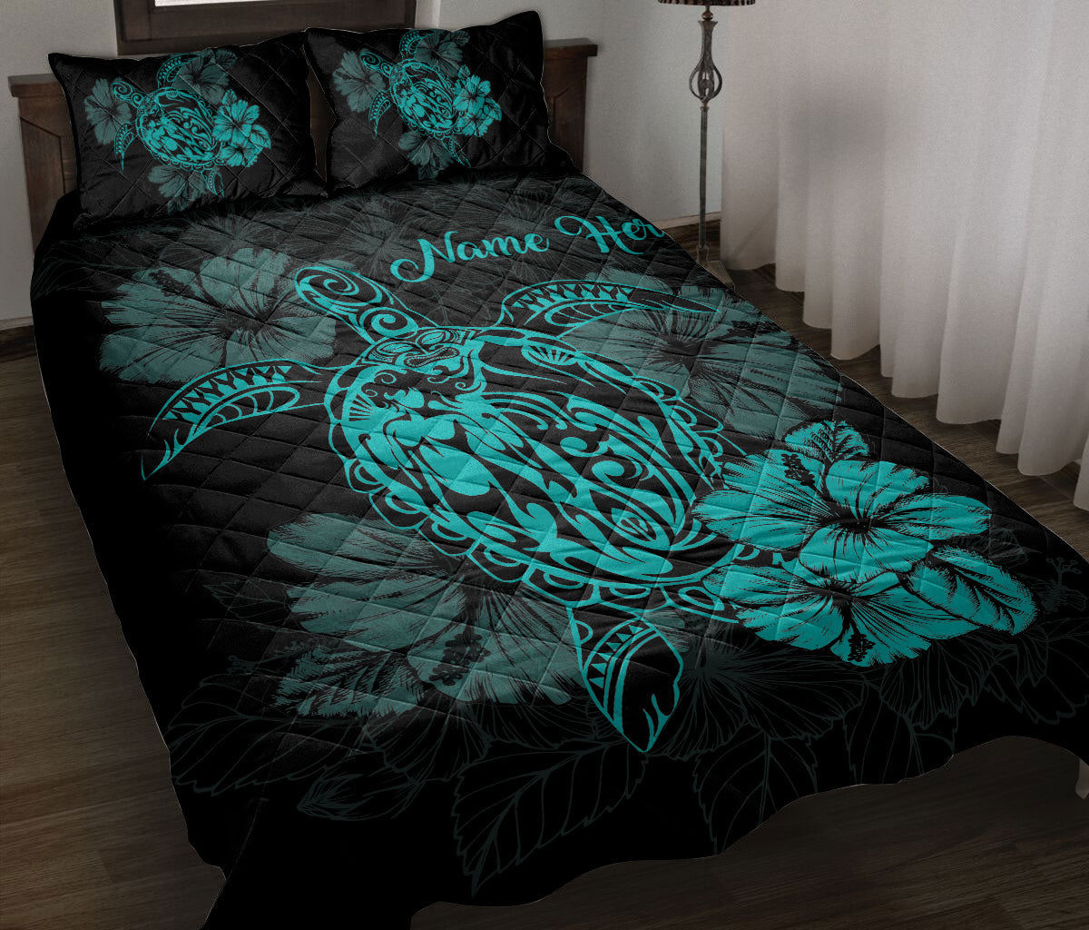 Black And White Polynesian Tattoo Print Quilt Bed Set – GearFrost