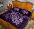 Ohaprints-Quilt-Bed-Set-Pillowcase-Turtle-Purple-Hibiscus-Flower-Floral-Polynesia-Custom-Personalized-Name-Blanket-Bedspread-Bedding-1086-Queen (80'' x 90'')