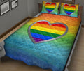 Ohaprints-Quilt-Bed-Set-Pillowcase-Lgbtq-Lgbt-Pride-Rainbow-Love-Is-Love-Love-Wins-Heart-Gift-For-Pride-Month-Blanket-Bedspread-Bedding-294-King (90'' x 100'')