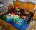 Ohaprints-Quilt-Bed-Set-Pillowcase-Lgbtq-Lgbt-Pride-Rainbow-Love-Is-Love-Love-Wins-Rose-Custom-Personalized-Name-Blanket-Bedspread-Bedding-885-Queen (80'' x 90'')