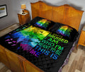 Ohaprints-Quilt-Bed-Set-Pillowcase-Lgbtq-Lgbt-Pride-Rainbow-Love-Is-Love-Love-Wins-Lion-Custom-Personalized-Name-Blanket-Bedspread-Bedding-1465-Queen (80'' x 90'')