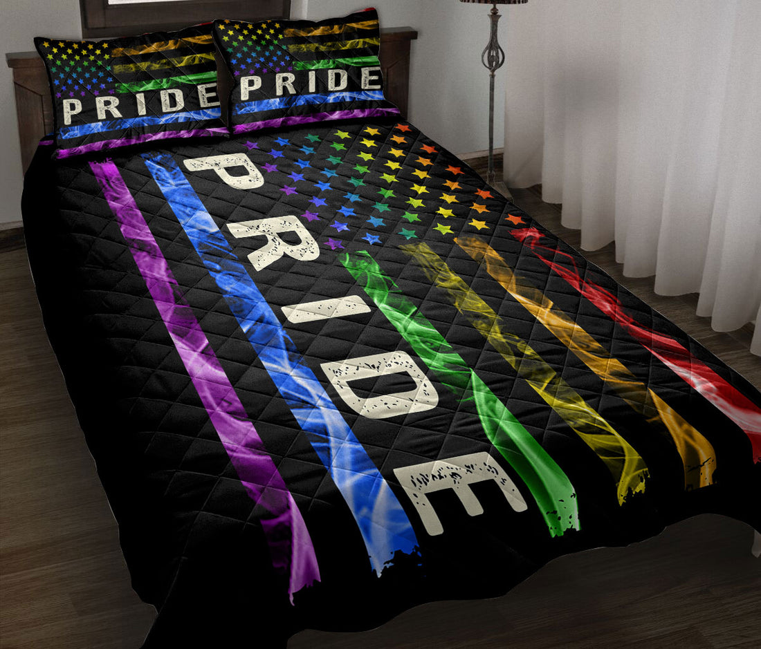 Ohaprints-Quilt-Bed-Set-Pillowcase-Lgbtq-Pride-Lgbt-Rainbow-Love-Wins-Love-Is-Love-Gift-For-Pride-Month-Blanket-Bedspread-Bedding-2646-Throw (55'' x 60'')