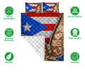 Ohaprints-Quilt-Bed-Set-Pillowcase-Puerto-Rico-Flag-Puerto-Rican-Striped-Star-Brown-Custom-Personalized-Name-Blanket-Bedspread-Bedding-1090-Double (70'' x 80'')