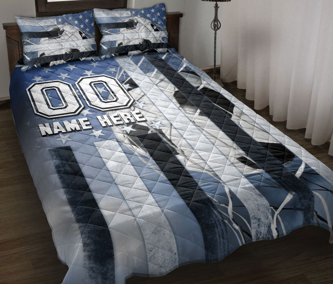 Ohaprints-Quilt-Bed-Set-Pillowcase-Soccer-Ball-Goals-Sport-Lover-American-Us-Flag-Custom-Personalized-Name-Number-Blanket-Bedspread-Bedding-2853-Throw (55'' x 60'')