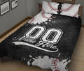 Ohaprints-Quilt-Bed-Set-Pillowcase-Baseball-White-Ball-Watercolor-Pattern-Gift-Custom-Personalized-Name-Number-Blanket-Bedspread-Bedding-2261-King (90'' x 100'')