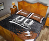 Ohaprints-Quilt-Bed-Set-Pillowcase-Football-Brown-Ball-Sport-Watercolor-Pattern-Custom-Personalized-Name-Number-Blanket-Bedspread-Bedding-503-Queen (80&#39;&#39; x 90&#39;&#39;)