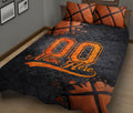Ohaprints-Quilt-Bed-Set-Pillowcase-Basketball-Orange-Ball-Watercolor-Pattern-Custom-Personalized-Name-Number-Blanket-Bedspread-Bedding-1092-King (90'' x 100'')