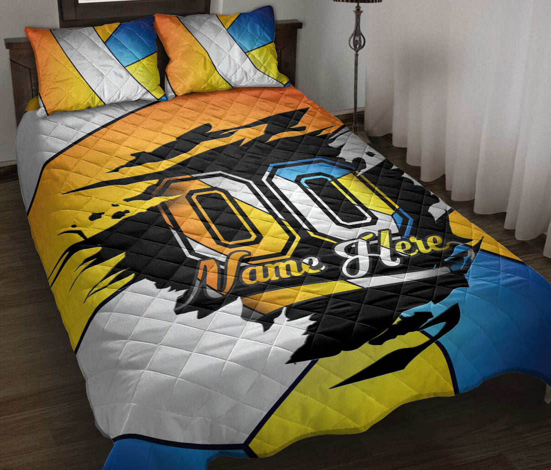 Ohaprints-Quilt-Bed-Set-Pillowcase-Volleyball-Ball-Pattern-Gift-For-Sports-Lover-Custom-Personalized-Name-Number-Blanket-Bedspread-Bedding-2262-Throw (55'' x 60'')