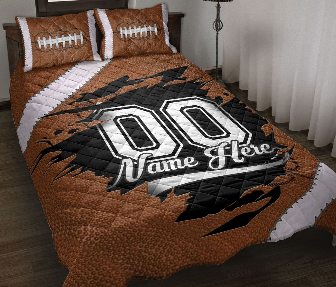 Ohaprints-Quilt-Bed-Set-Pillowcase-Football-Ball-Pattern-Gift-For-Sports-Lover-Custom-Personalized-Name-Number-Blanket-Bedspread-Bedding-1676-Throw (55'' x 60'')