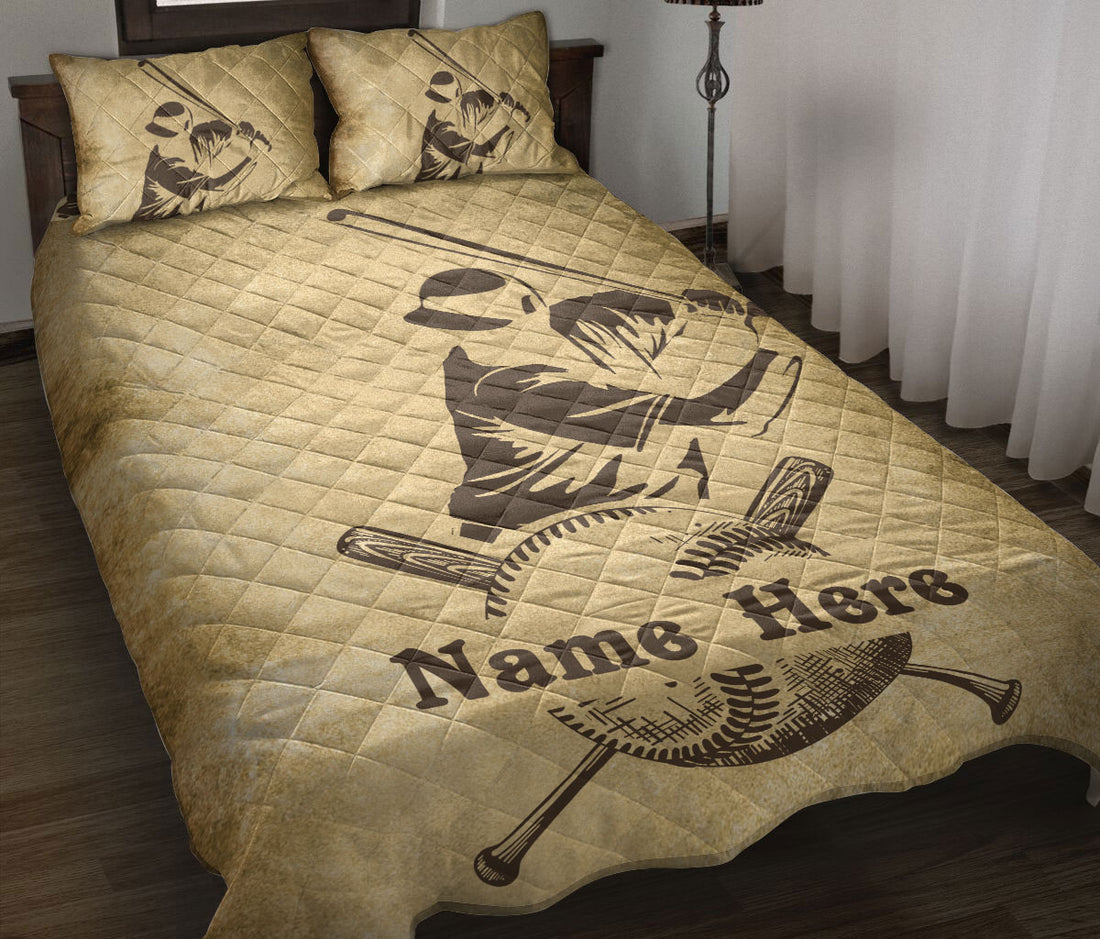 Ohaprints-Quilt-Bed-Set-Pillowcase-Baseball-Batter-Player-Sport-Lover-Fan-Gift-Vintage-Custom-Personalized-Name-Blanket-Bedspread-Bedding-2263-Throw (55'' x 60'')