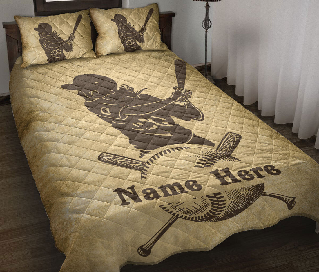 Ohaprints-Quilt-Bed-Set-Pillowcase-Softball-Batter-Player-Sport-Lover-Fan-Gift-Vintage-Custom-Personalized-Name-Blanket-Bedspread-Bedding-2856-Throw (55'' x 60'')