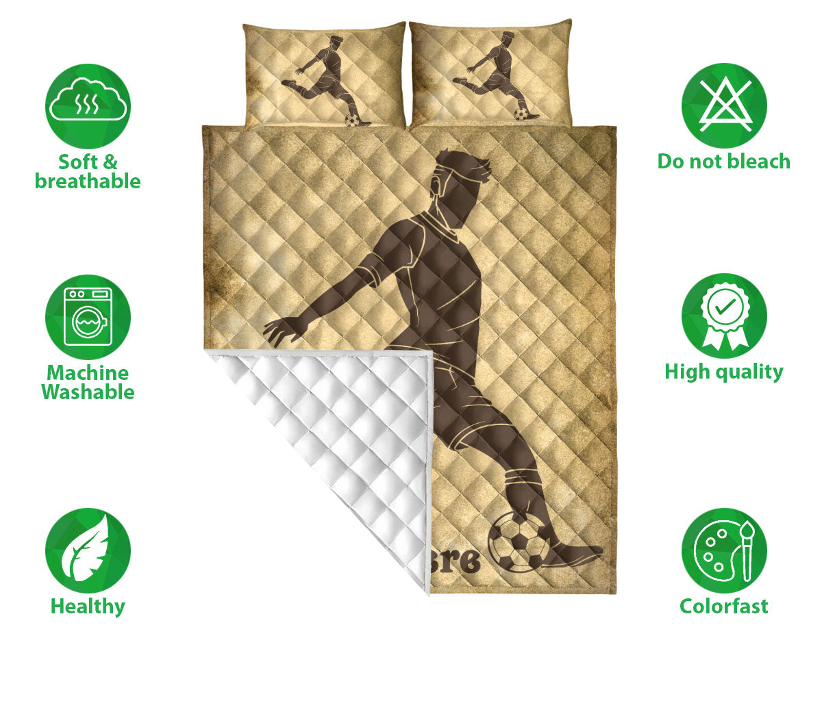 Ohaprints-Quilt-Bed-Set-Pillowcase-Soccer-Player-Sport-Lover-Fan-Unique-Gift-Vintage-Custom-Personalized-Name-Blanket-Bedspread-Bedding-505-Double (70'' x 80'')