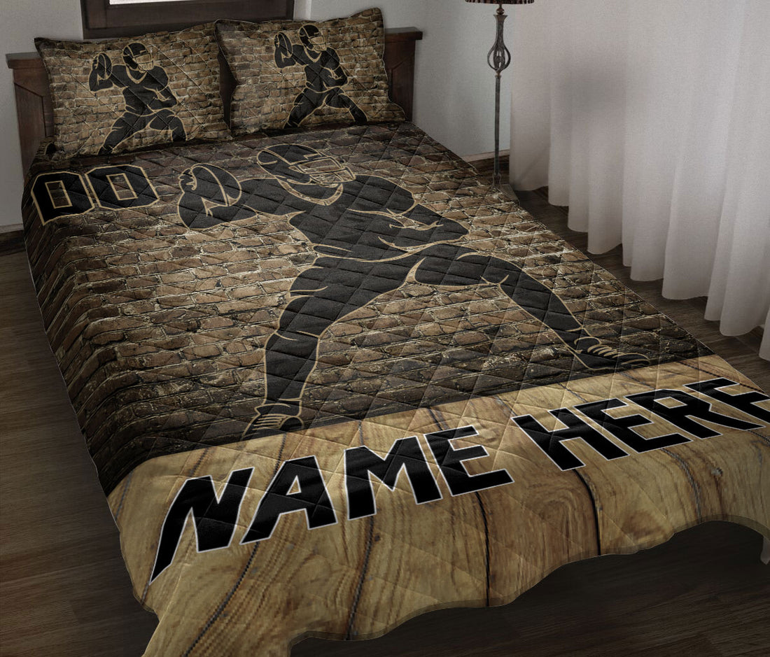 Ohaprints-Quilt-Bed-Set-Pillowcase-American-Football-Player-Throw-Ball-Sport-Wall-Custom-Personalized-Name-Number-Blanket-Bedspread-Bedding-3154-Throw (55'' x 60'')