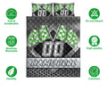 Ohaprints-Quilt-Bed-Set-Pillowcase-Racing-Checkered-Flag-Green-Sport-Custom-Personalized-Name-Number-Blanket-Bedspread-Bedding-3355-Double (70'' x 80'')