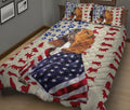 Ohaprints-Quilt-Bed-Set-Pillowcase-Basset-Hound-Patriotic-American-Flag-Pattern-Dog-Lover-Gift-Blanket-Bedspread-Bedding-1083-King (90'' x 100'')