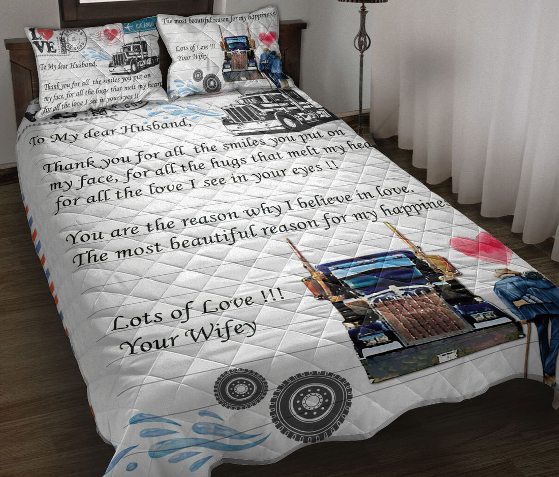 Ohaprints-Quilt-Bed-Set-Pillowcase-Trucker-To-Dear-My-Husband-Husband-&-Wife-Couple-Unique-Gift-Blanket-Bedspread-Bedding-1889-Throw (55'' x 60'')